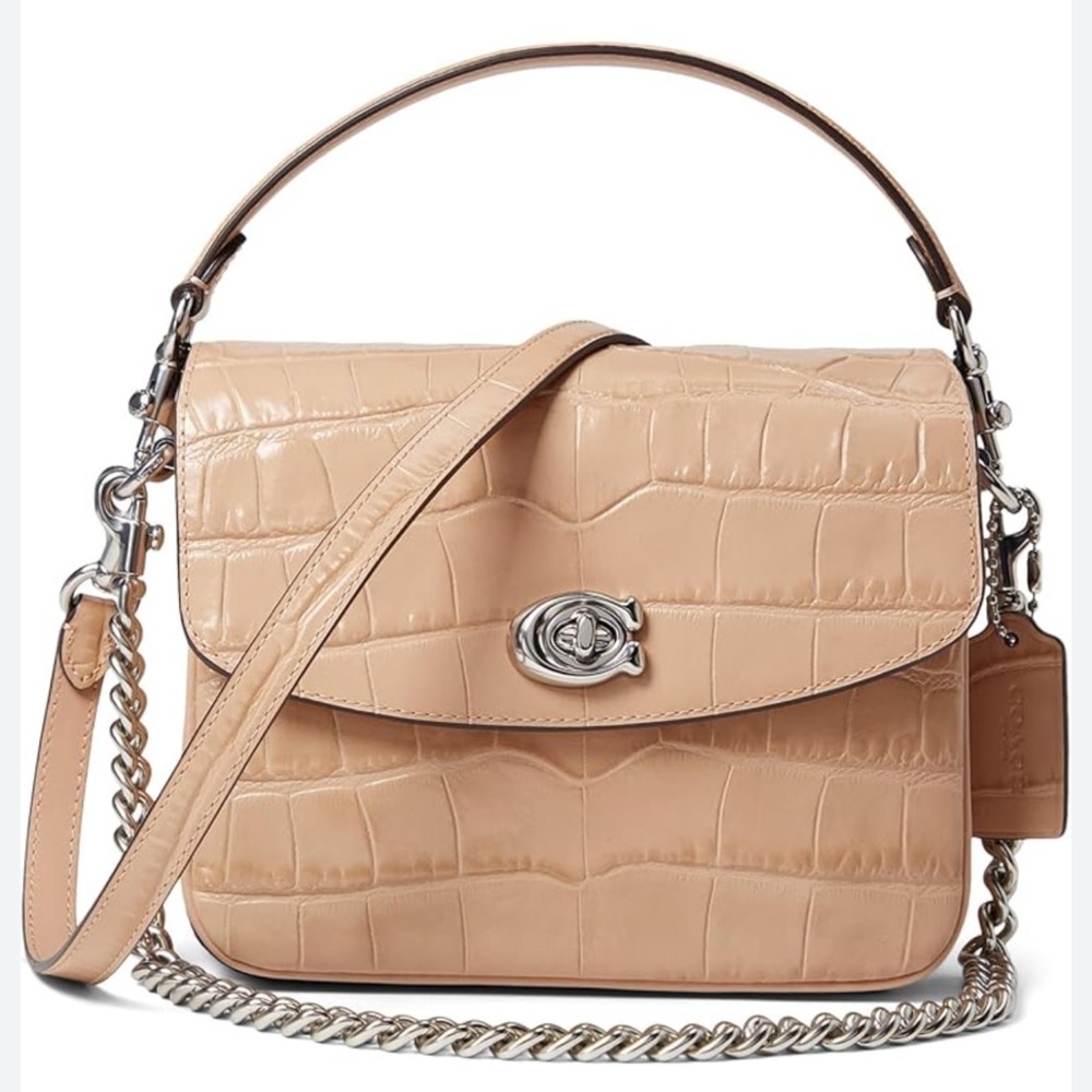 Coach Crocodile Embossed Leather Crossbody Bag